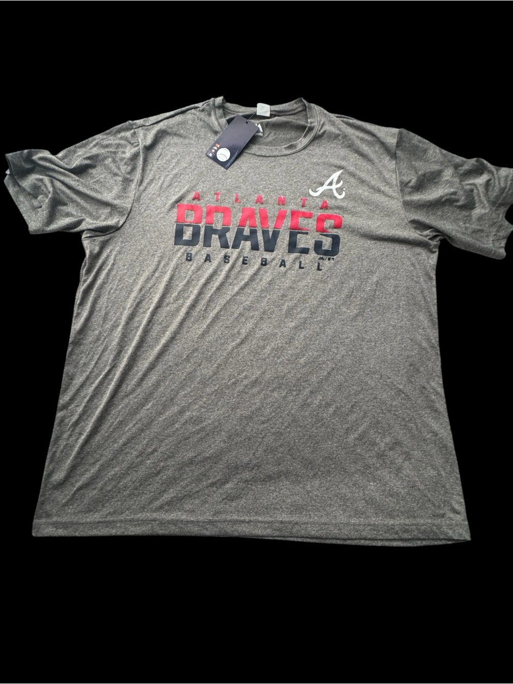 New Atlanta Braves Men's Gray Performance T‑Shirt 2XL